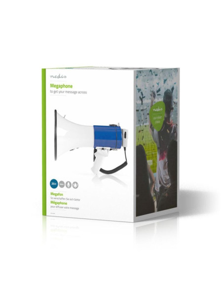 Megafon nedis 1500m 135db niebieski/biały