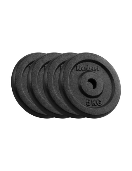 Zestaw obciążeń żeliwnych 4x5kg, otwór 31mm, talerz klasyczny, rebel active