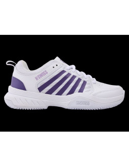 Sneakersy k-swiss court express 2 clay white/purple haze/neon lavender-m (94429-151-m)