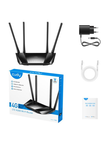 Router cudy lt400_eu 300 mbps wireless n 4g lte cat.4 sim