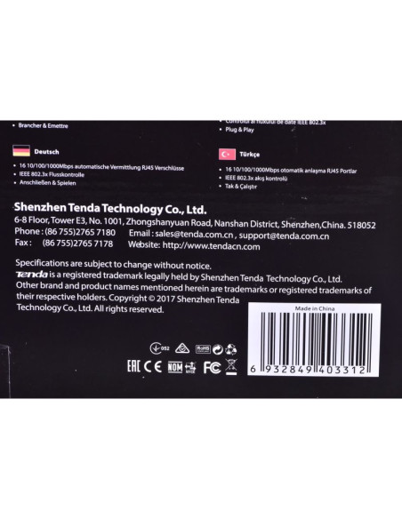 Switch tenda teg1016d (16x 10/100/1000mbps)