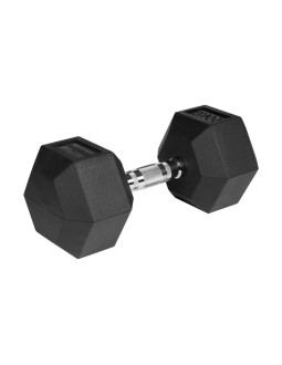 Hantel żeliwny gumowany hex 20 kg rebel active 2