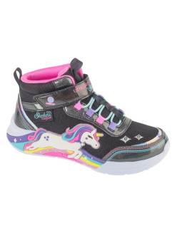 Skechers s-lights: unicorn chaser - jumping magic 303302l-bkmt czarne 28