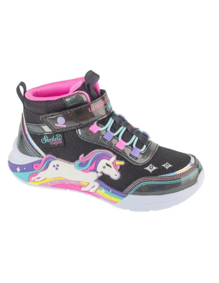 Skechers s-lights: unicorn chaser - jumping magic 303302l-bkmt czarne 28