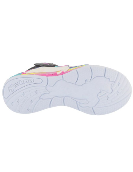 Skechers s-lights: unicorn chaser - jumping magic 303302l-bkmt czarne 28