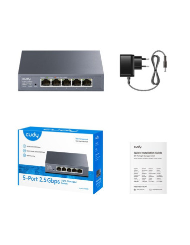 Switch niezarządzalny cudy hs105 5x10/100/1000/2500mbps