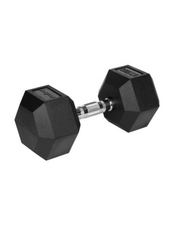 Hantel żeliwny gumowany hex 17,5 kg rebel active