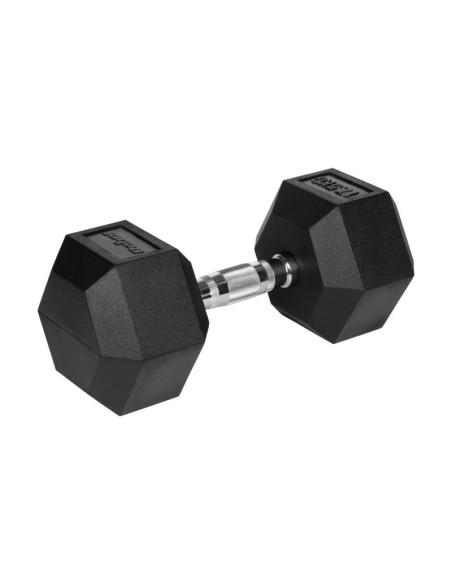 Hantel żeliwny gumowany hex 17,5 kg rebel active