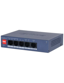 Dahua technology cs4005-4et1gt-36 przełącznik sieciowy zarządzany l2 gigabit ethernet (10/100/1000) obsługa poe niebieski