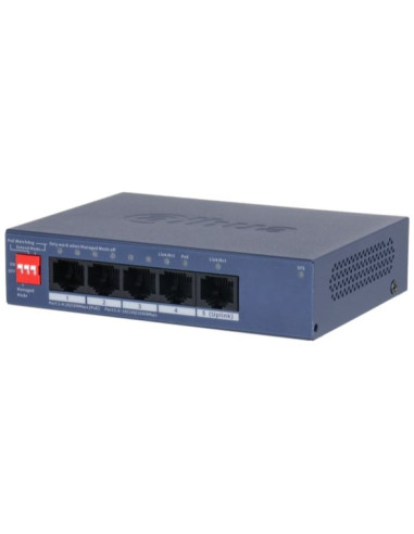 Dahua technology cs4005-4et1gt-36 przełącznik sieciowy zarządzany l2 gigabit ethernet (10/100/1000) obsługa poe niebieski