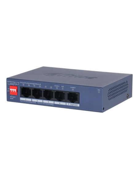 Dahua technology cs4005-4et1gt-36 przełącznik sieciowy zarządzany l2 gigabit ethernet (10/100/1000) obsługa poe niebieski