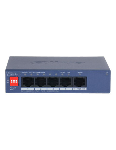 Dahua technology cs4005-4et1gt-36 przełącznik sieciowy zarządzany l2 gigabit ethernet (10/100/1000) obsługa poe niebieski