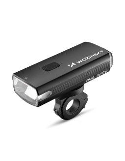 Lampka rowerowa przednia wozinsky + kabel usb-c (3000 lm)  - czarna