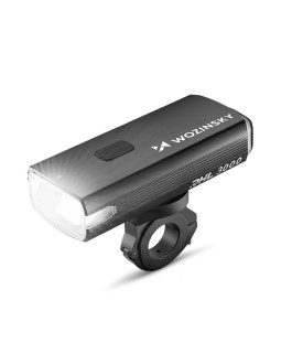 Lampka rowerowa przednia wozinsky + kabel usb-c (3000 lm)  - czarna 2