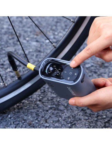 Pompka elektryczna baseus primetrip series z cyfrowym wyświetlaczem do rowerów - czarna