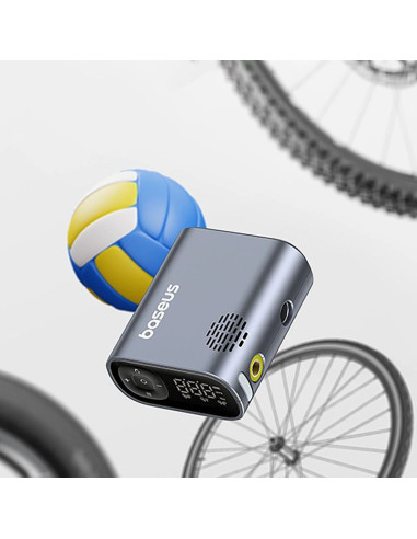 Pompka elektryczna baseus primetrip series z cyfrowym wyświetlaczem do rowerów - czarna
