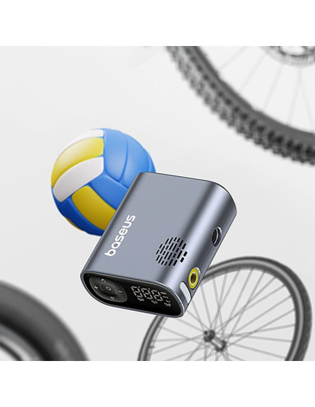 Pompka elektryczna baseus primetrip series z cyfrowym wyświetlaczem do rowerów - czarna