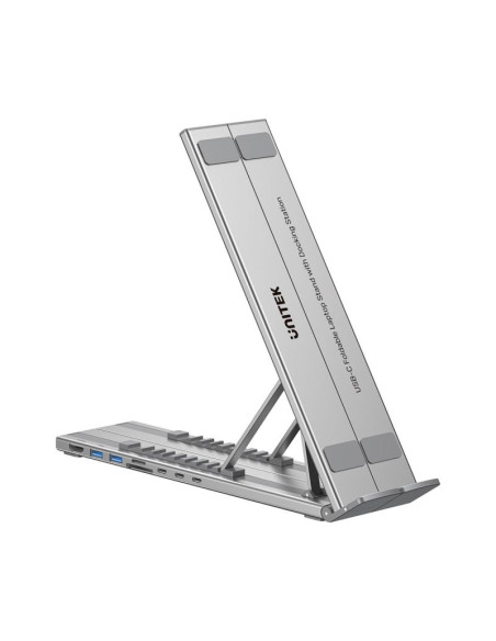 Unitek podstawka pod laptop regulowana + hub usb-c/a, hdmi 2.0, pd 100w
