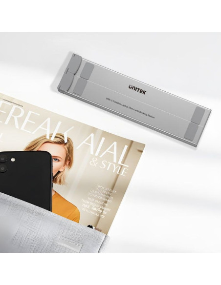Unitek podstawka pod laptop regulowana + hub usb-c/a, hdmi 2.0, pd 100w