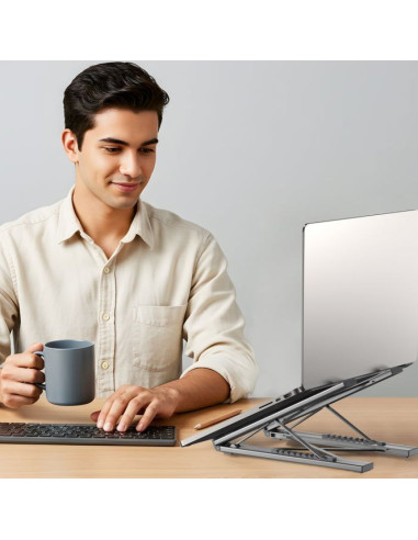 Unitek podstawka pod laptop regulowana + hub usb-c/a, hdmi 2.0, pd 100w