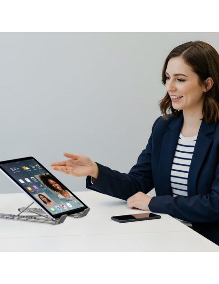 Unitek podstawka pod laptop regulowana + hub usb-c/a, hdmi 2.0, pd 100w