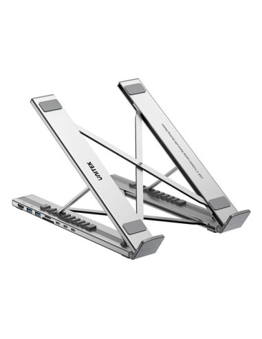 Unitek podstawka pod laptop regulowana + hub usb-c/a, hdmi 2.0, pd 100w