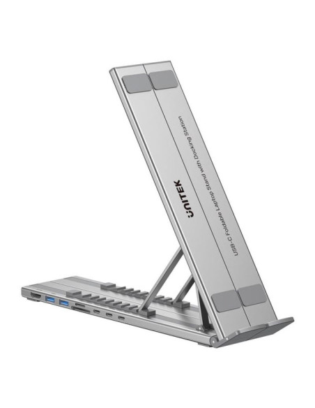 Unitek podstawka pod laptop regulowana + hub usb-c/a, hdmi 2.0, pd 100w