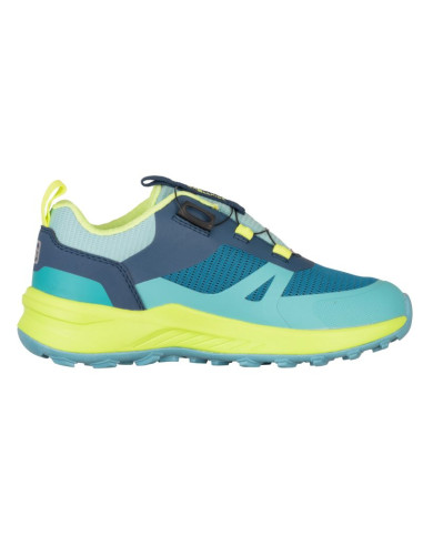 Buty trollkids trollfjord hiker low xt waterproof niebieski portowy/wiosenny liść/mgła akwamarynowa