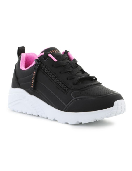 Skechers uno lite easy zip 310387l-bkrg black/rose gold