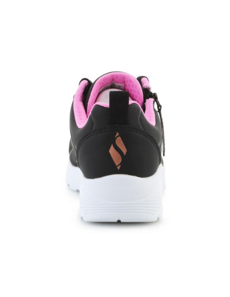 Skechers uno lite easy zip 310387l-bkrg black/rose gold