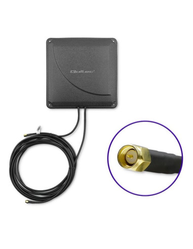 Qoltec antena 4g lte dual mimo booster 35dbi 50w 2xsma męski (57041)