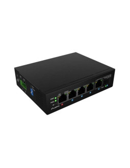 Switch lanberg ilfe-4p-1ge-1s-90 light industrial poe 1xbt 3xat sfp+eth din fast ethernet