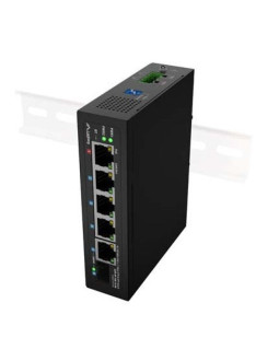 Switch lanberg ilfe-4p-1ge-1s-90 light industrial poe 1xbt 3xat sfp+eth din fast ethernet 2