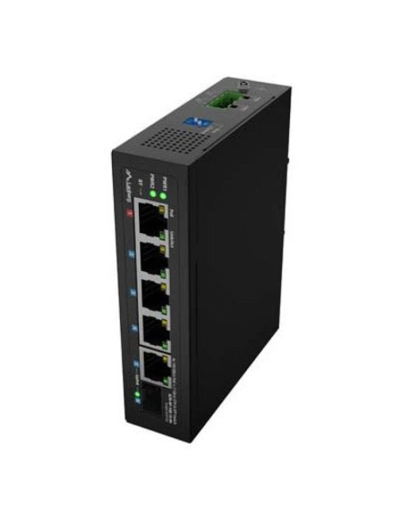 Switch lanberg ilfe-4p-1ge-1s-90 light industrial poe 1xbt 3xat sfp+eth din fast ethernet