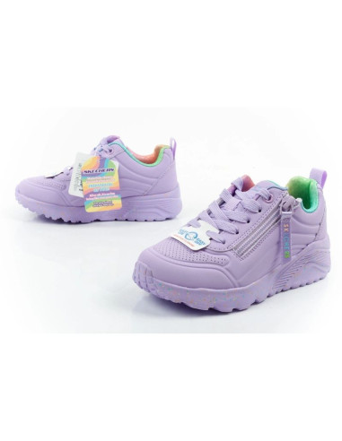 Skechers buty sneakersy sportowe dziecięce uno lite fioletowe wygodne