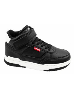 Levi's buty dziecięce sportowe john se czarne na rzep za kostkę