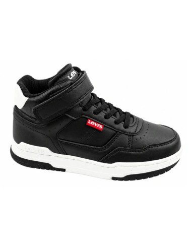 Levi's buty dziecięce sportowe john se czarne na rzep za kostkę