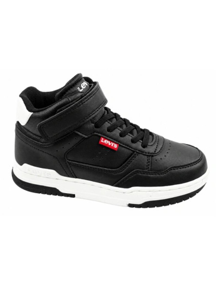 Levi's buty dziecięce sportowe john se czarne na rzep za kostkę