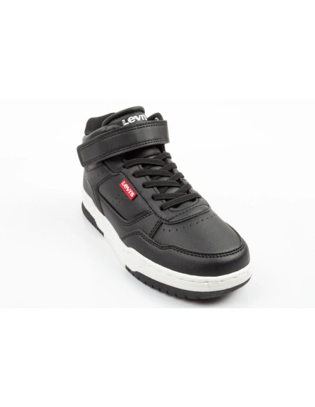 Levi's buty dziecięce sportowe john se czarne na rzep za kostkę