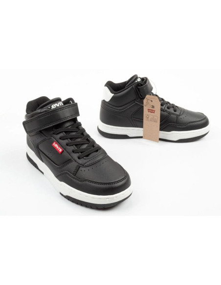 Levi's buty dziecięce sportowe john se czarne na rzep za kostkę