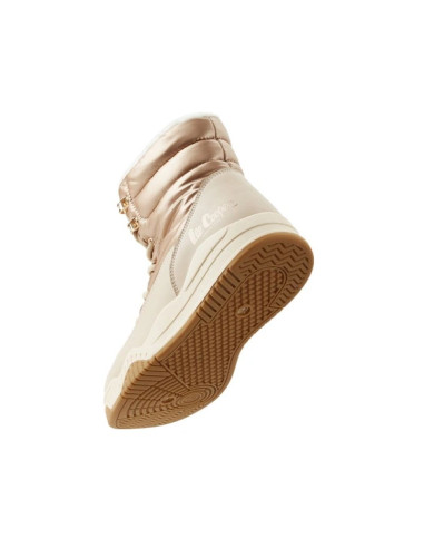 Lee cooper buty zimowe damskie metaliczne ocieplane botki na zamek