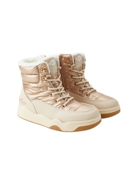 Lee cooper buty zimowe damskie metaliczne ocieplane botki na zamek