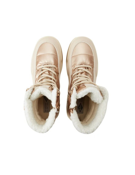Lee cooper buty zimowe damskie metaliczne ocieplane botki na zamek