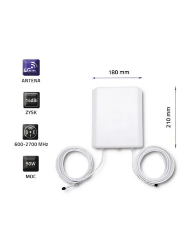 Qoltec antena 4g lte | 14dbi | zewnętrzna