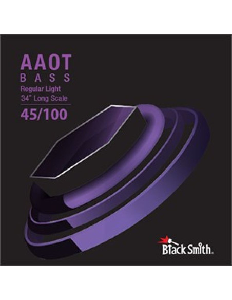 Blacksmith eaaeb-45100-4 - struny do gitary basowej 45-100, 4-strunowej, skala 34”