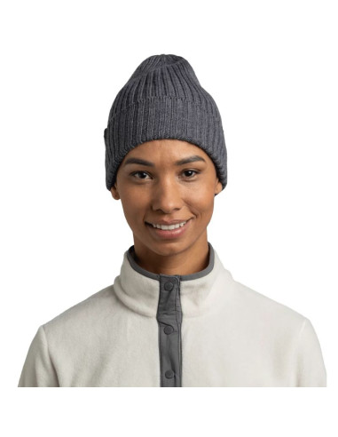 Buff  knitted norval hat beanie 12424293010 szare one size