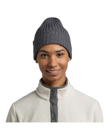 Buff  knitted norval hat beanie 12424293010 szare one size