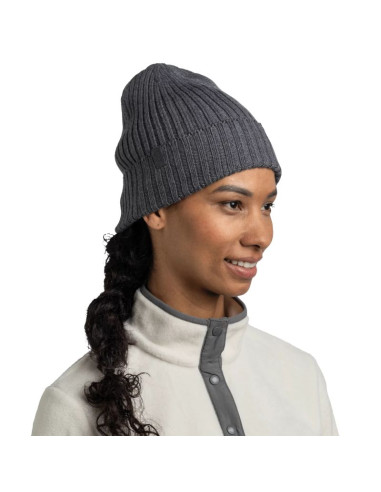 Buff  knitted norval hat beanie 12424293010 szare one size