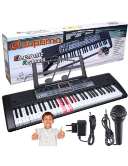 Suprimo 6136l - keyboard z mikrofonem do nauki gry, przeznaczony dla dzieci 2