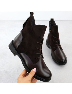 Botki zamszowe damskie brązowe potocki z25-sz12080 2